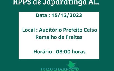 I Audiência Pública do RPPS de Japaratinga