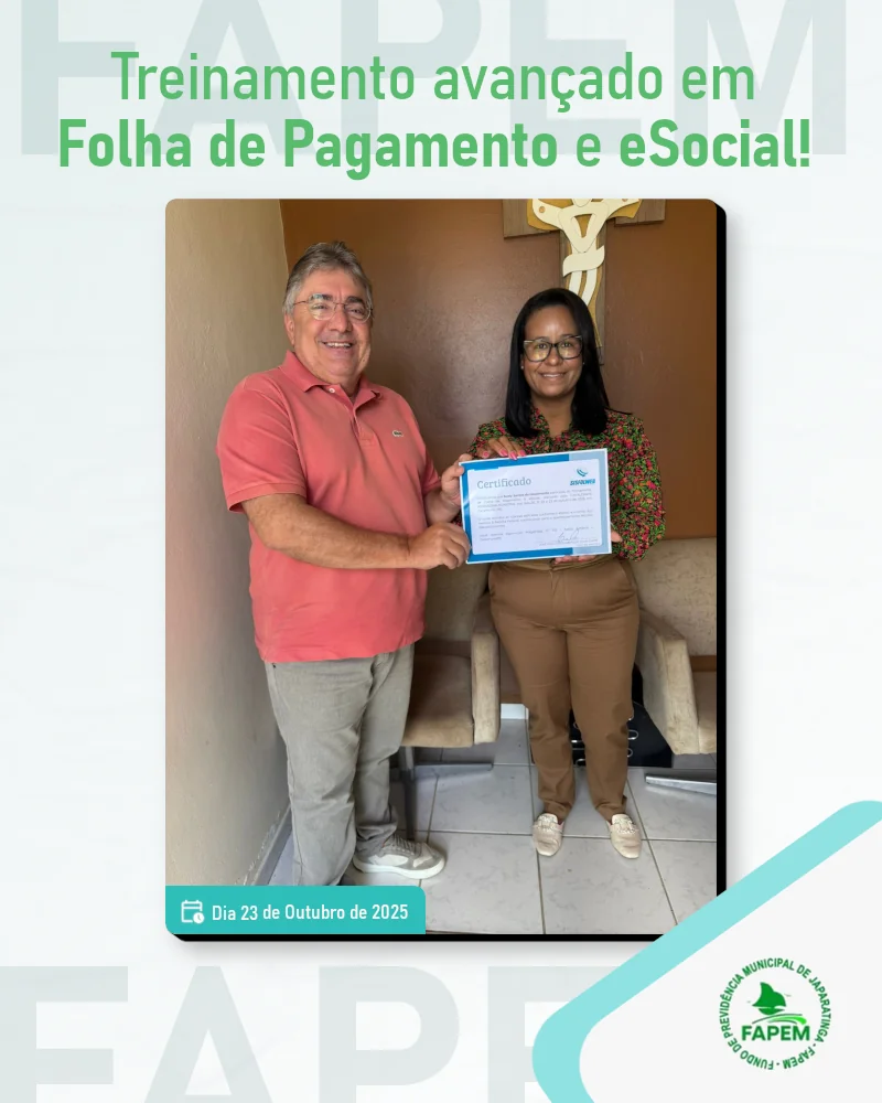 Nota de Treinamento: Aperfeiçoamento em Folha de Pagamento e eSocial