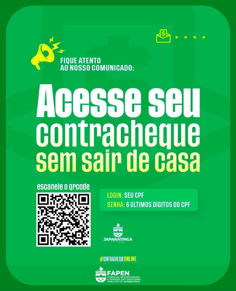 Acesse seu contracheque sem sair de casa!